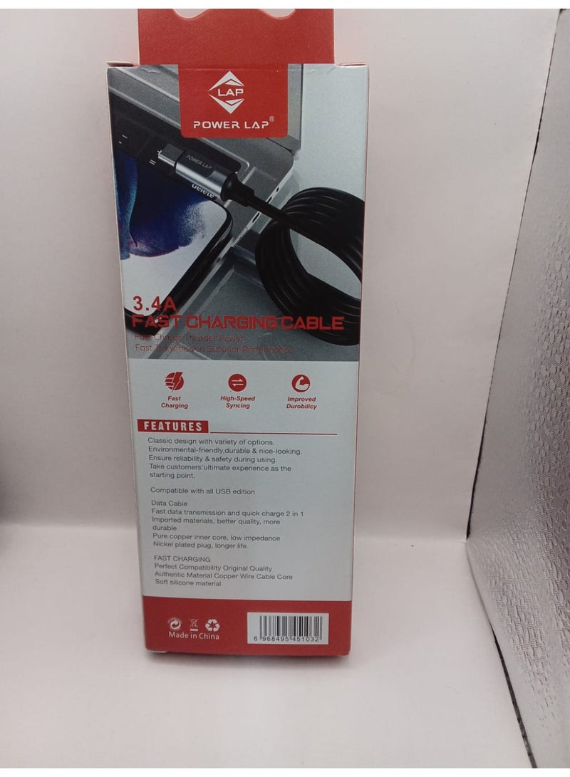POWER LAP®PL-103 TYPE-C Data Cable (1 Meter) - Image 1